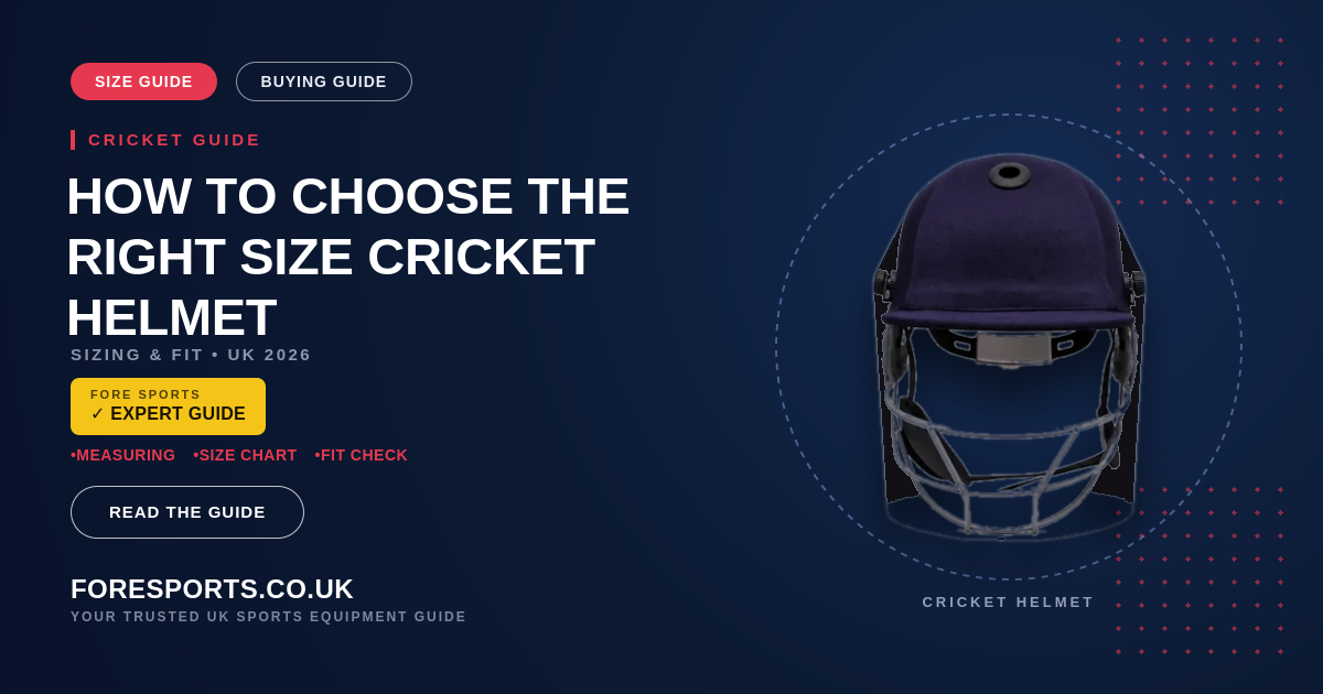 How to Choose the Right Size Cricket Helmet