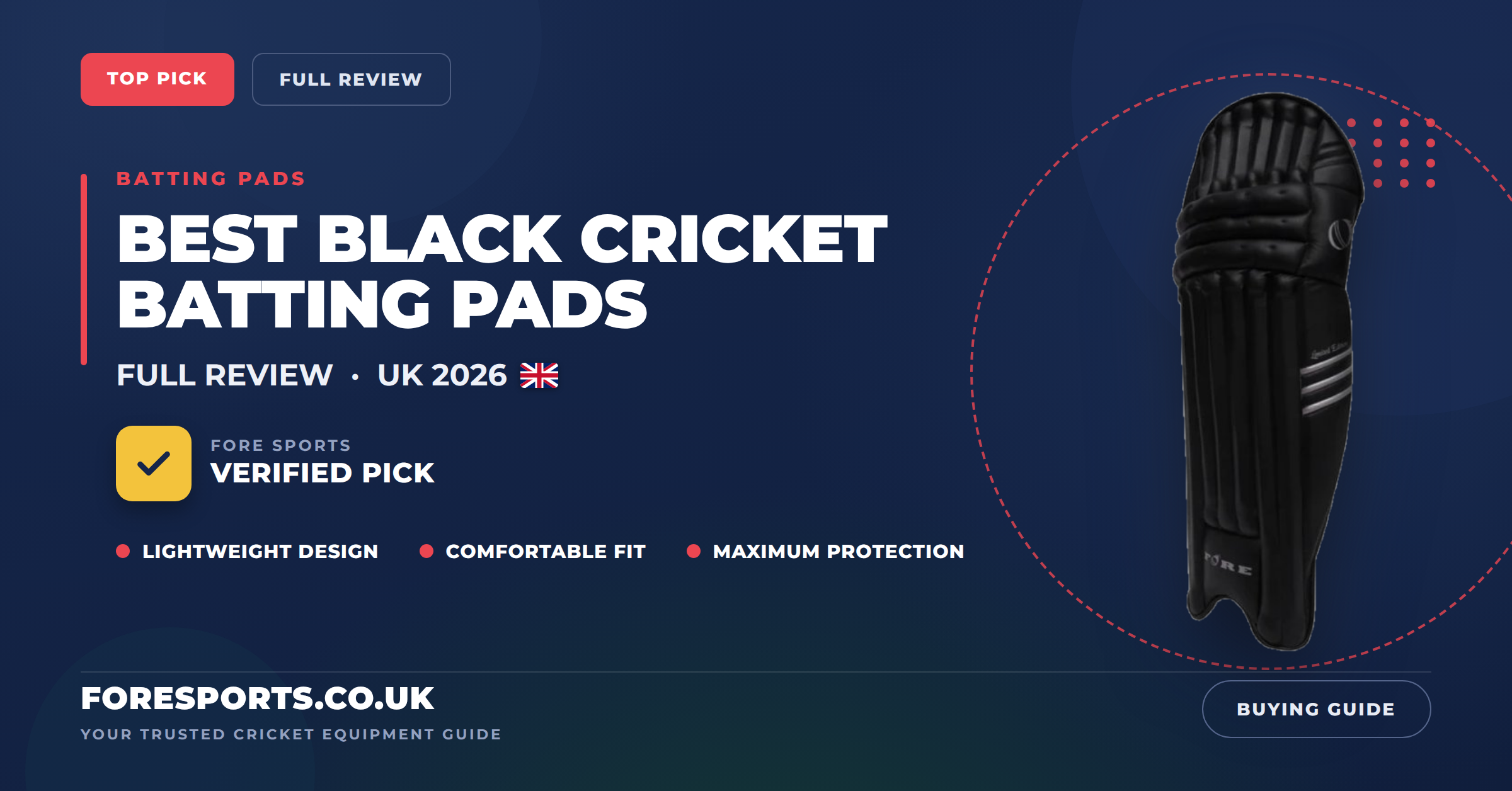 Best Cricket Black Pads: Lightweight, Comfortable and Protective Gear