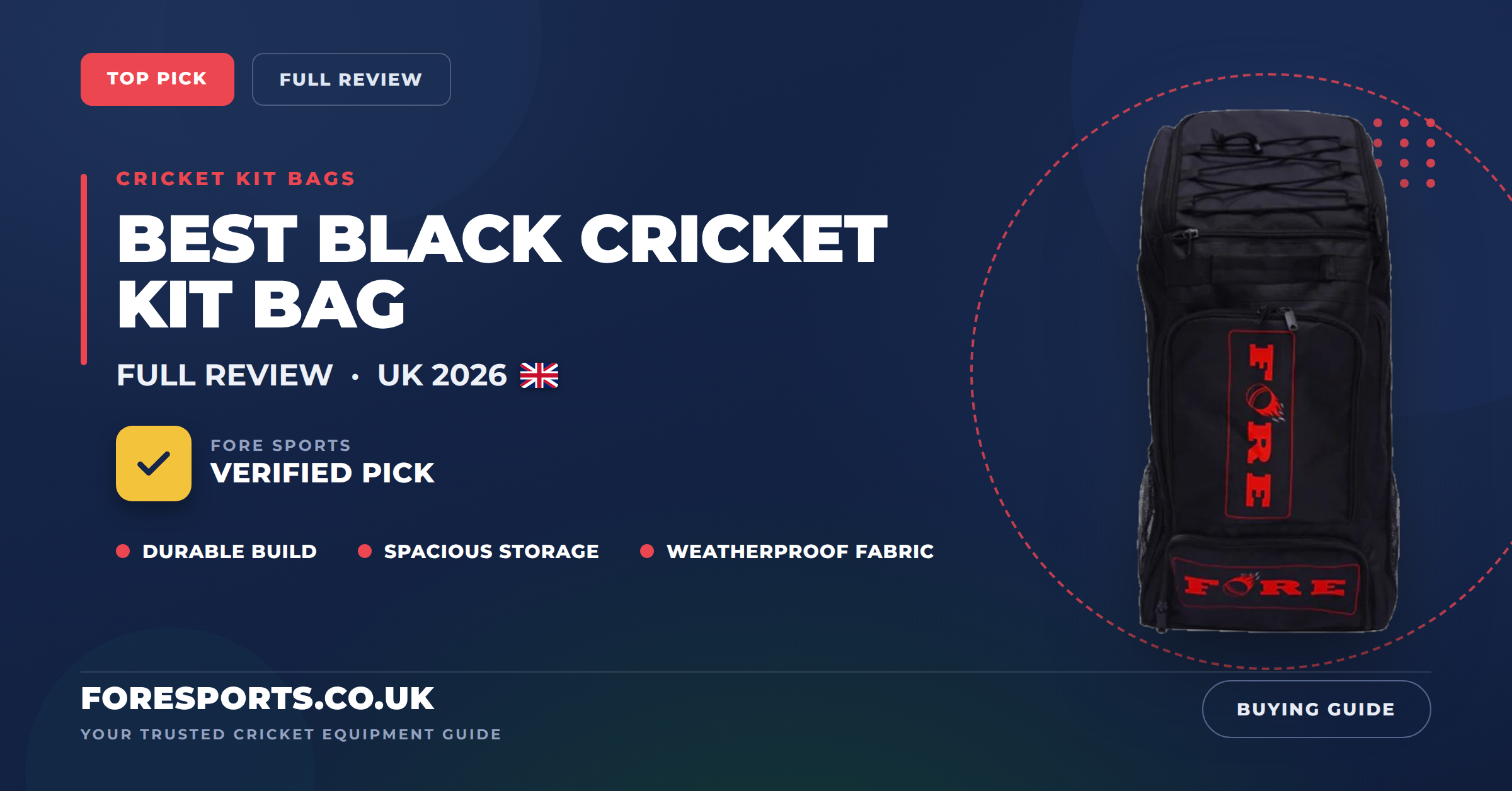 Best Cricket Black Kit Bag: Durable, Spacious and Weatherproof
