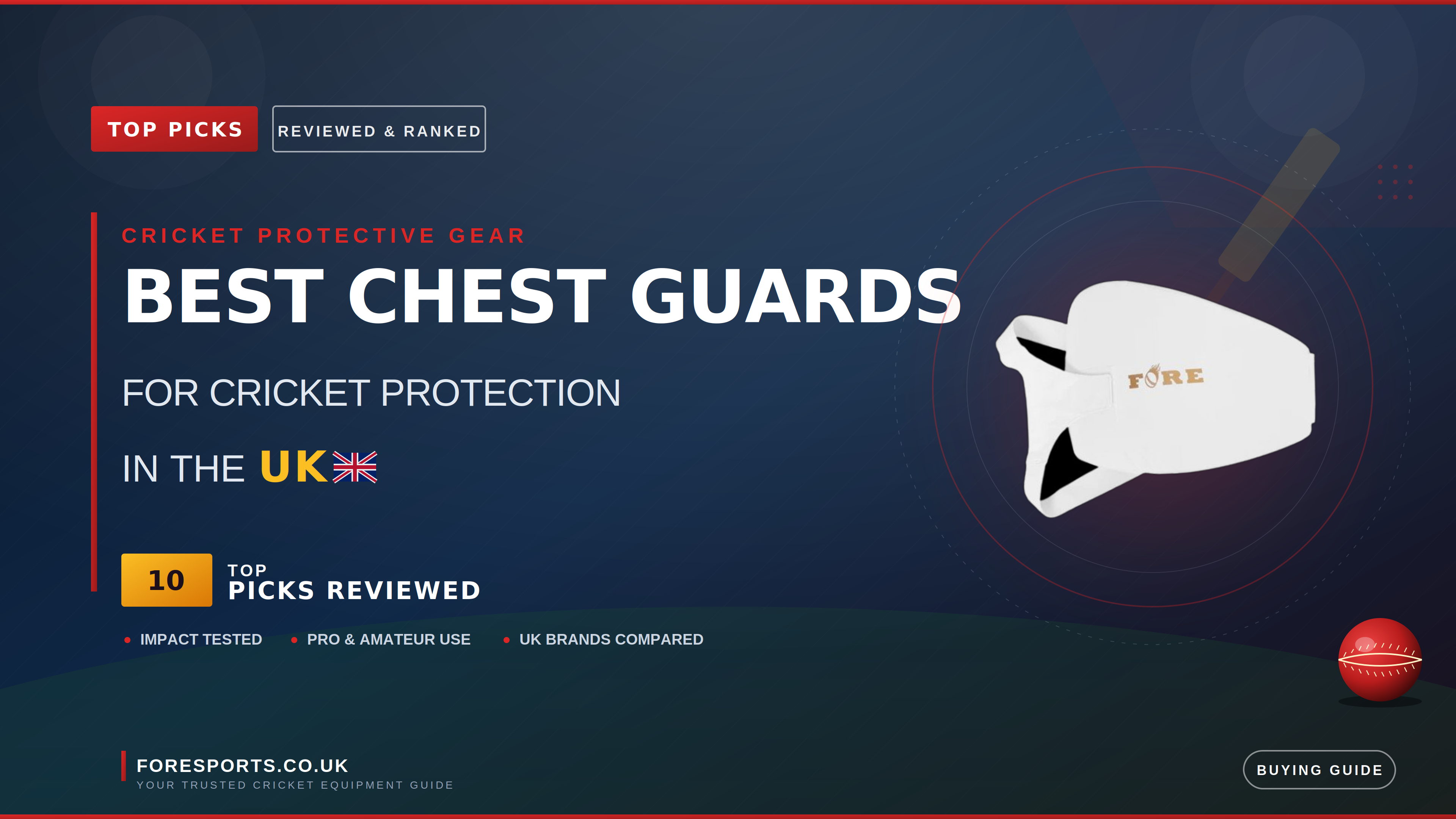 Best Chest Guards for Cricket Protection in the UK (2026): Top 10 Picks Reviewed