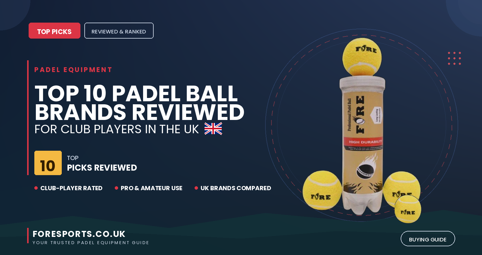 Top 10 Rated Padel Ball Brands for Club Players: UK Buyer's Guide