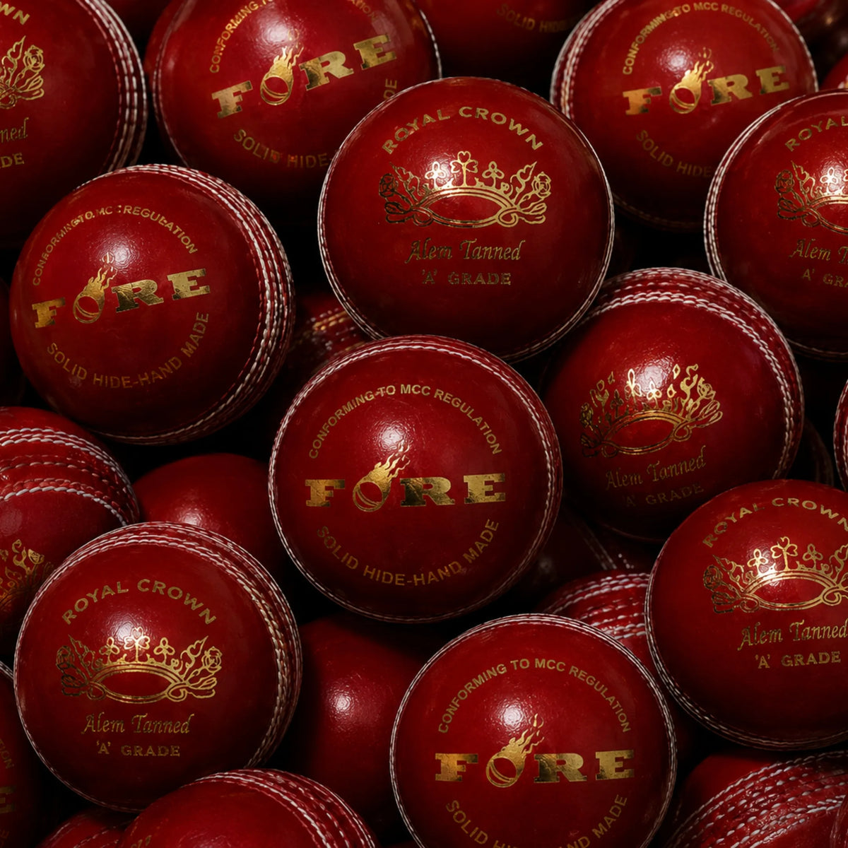 Alum Tanned Royal Crown - 5 LAYER Red Cricket Ball