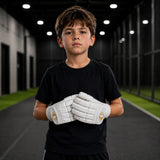 Junior Batting Gloves (White)