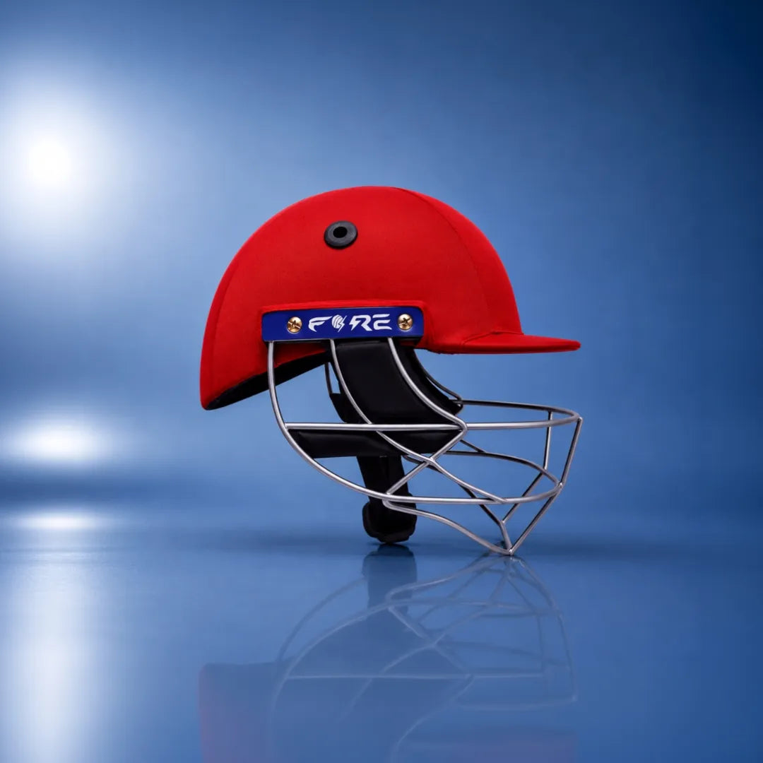 High-Performance Cricket Helmet (Red)