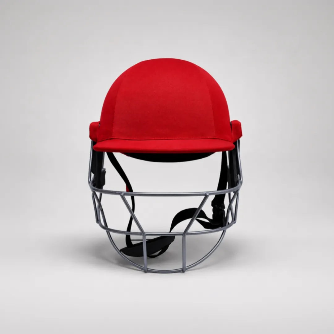 High-Performance Cricket Helmet (Red)